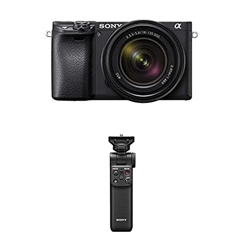 Sony Alpha 6400 | APS-C Spiegellose Kamera mit 18-135mm f/3.5-5.6 Zoom-Objektiv (Schneller 0,02s Autofokus, neigbares Display für Vlogging) + Bluetooth Handgriff von Sony