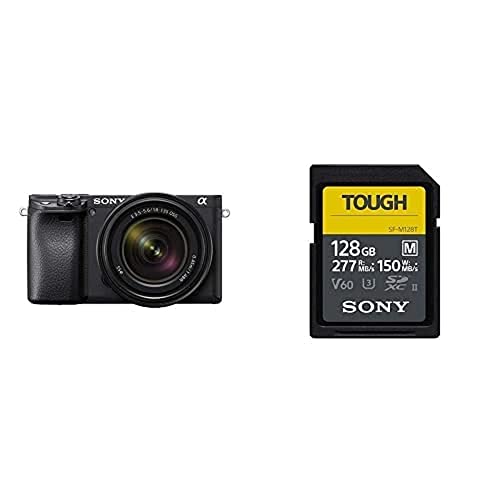 Sony Alpha 6400 | APS-C Spiegellose Kamera mit 18-135mm f/3.5-5.6 Zoom-Objektiv (Schneller 0,02s Autofokus, neigbares Display für Vlogging) + Speicherkarte von Sony