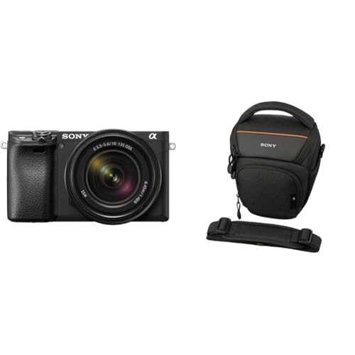Sony Alpha 6400 | APS-C Spiegellose Kamera mit 18-135mm f/3.5-5.6 Zoom-Objektiv (Schneller 0,02s Autofokus, neigbares Display für Vlogging) + Tasche LCS-AMB von Sony