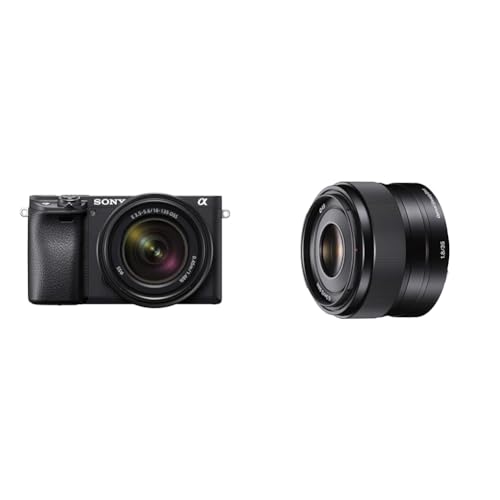Sony Alpha 6400 | APS-C Spiegellose Kamera mit Sony 16-50mm f/3.5-5.6 Power-Zoom-Objektiv & SEL-35F18 Standard-Objektiv (Festbrennweite, 35 mm, F1.8, APS-C, E-Mount) schwarz von Sony