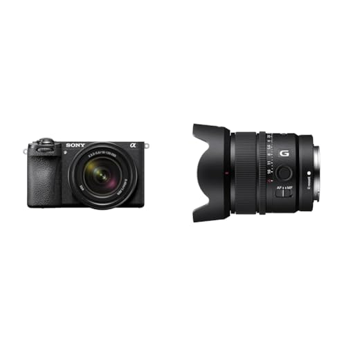 Sony Alpha 6700 | APS-C Spiegellose Systemkamera mit 18-135mm (KI-basierter Autofokus, 5-Achsen-Bildstabilisierung) + SEL15F14G von Sony