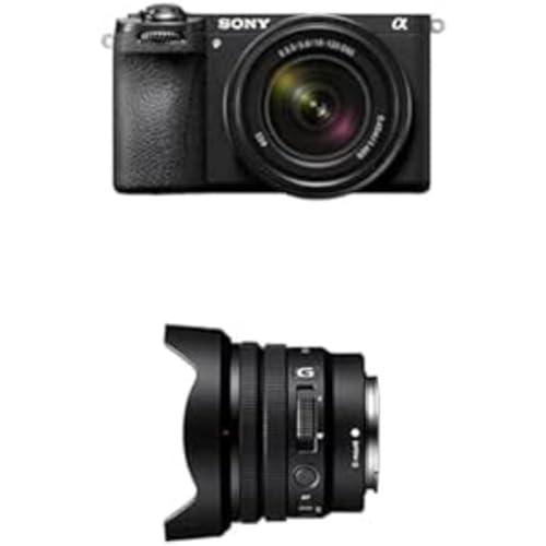 Sony Alpha 6700 | APS-C Spiegellose Systemkamera mit 18-135mm (KI-basierter Autofokus, 5-Achsen-Bildstabilisierung) + SELP1020G von Sony