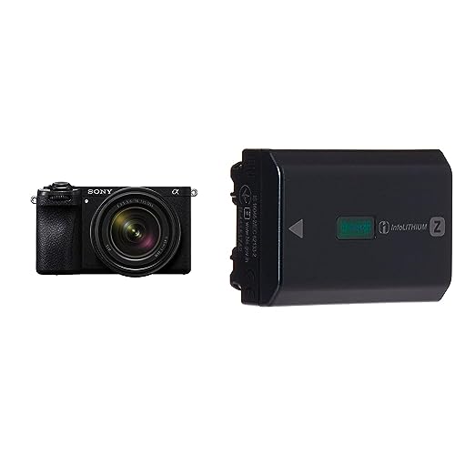 Sony Alpha 6700 | APS-C Spiegellose Systemkamera mit 18-135mm (KI-basierter Autofokus, 5-Achsen-Bildstabilisierung) + Zusatz Akku NPFZ100 von Sony