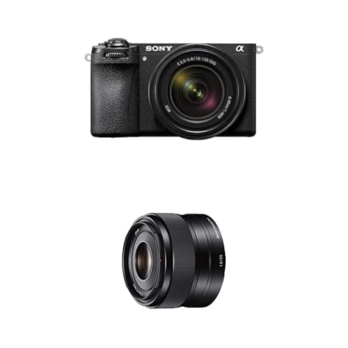 Sony Alpha 6700 Spiegellose APS-C Digitalkamera inkl. 18-135mm Objektiv (KI-basierter Autofokus, 5-Achsen-Bildstabilisierung, 4k 120p Video, Touch-Display) + 35F18 von Sony