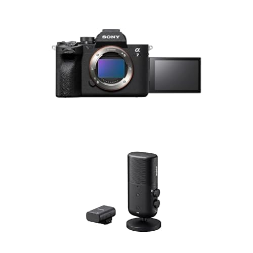 Sony Alpha 7 IV | Spiegellose Vollformatkamera für Experten (33 Megapixel, Echtzeitfokus, Burst mit 10 Bildern pro Sekunde, 4K 60p-Video, einstellbarer Voll-Touchscreen) + Mikrofon ECMS1 von Sony