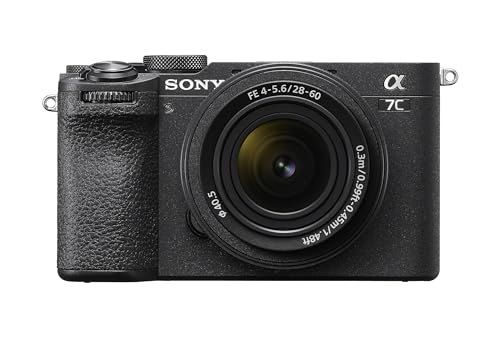 Sony Alpha 7C II | Spiegellose Vollformatkamera mit SEL2860 Zoom Objektiv (28-60 mm, F4–5.6, kompakt, 33 MP, Echtzeit-Autofokus, 10 BPS, 4K Video, neigbarer LCD-Touchscreen) Schwarz von Sony