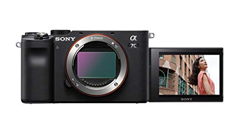 Sony Alpha 7C Spiegellose E-Mount Vollformat-Digitalkamera ILCE-7C (24,2 MP, 7,5cm (3 Zoll) Touch-Display, Echtzeit-AF) Body - schwarz von Sony