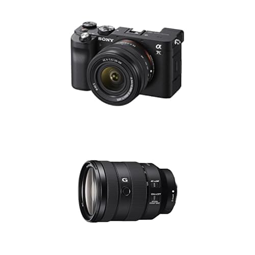 Sony Alpha 7C Spiegellose E-Mount Vollformat-Digitalkamera ILCE-7C (24,2 MP, 7,5cm (3 Zoll) Touch-Display, Echtzeit-AF) inkl. 28-60mm & 24-105mm f4 Objektiv - Schwarz von Sony