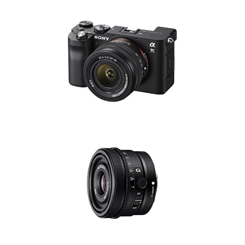 Sony Alpha 7C Spiegellose E-Mount Vollformat-Digitalkamera ILCE-7C (24,2 MP, 7,5cm (3 Zoll) Touch-Display, Echtzeit-AF) inkl. 28-60mm & 24mm f2.8 Objektiv - Schwarz von Sony