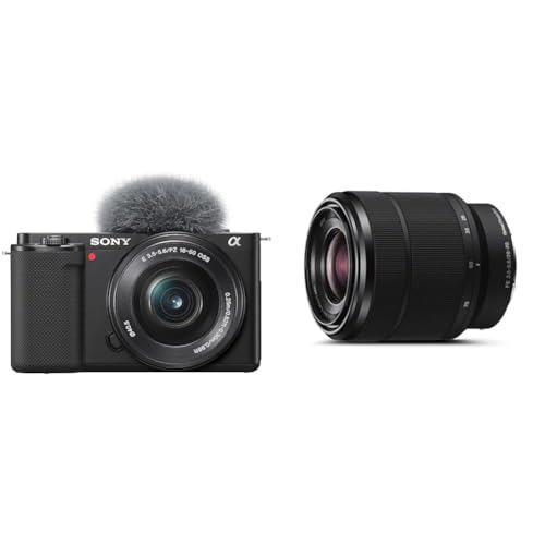 Sony Alpha ZV-E10 | APS-C spiegellose Vlog-Kamera (schwenkbarer Bildschirm für Vlogging & SEL-2870 Standard-Zoom Objektiv (28-70 mm von Sony