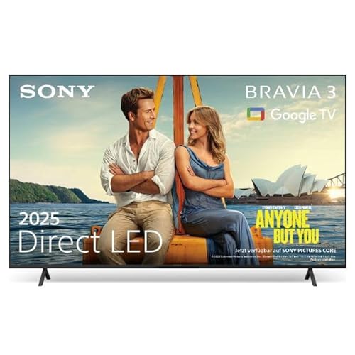 Sony BRAVIA 3 - Direct LED 85 Zoll Fernseher (K85S32), X-Balanced Speaker, Dolby Vision/Atmos, IMAX Enhanced, Google TV (2025), Google Cast, Apple AirPlay 2, Eco Dashboard 2, Game Menu 2, Smart TV von Sony