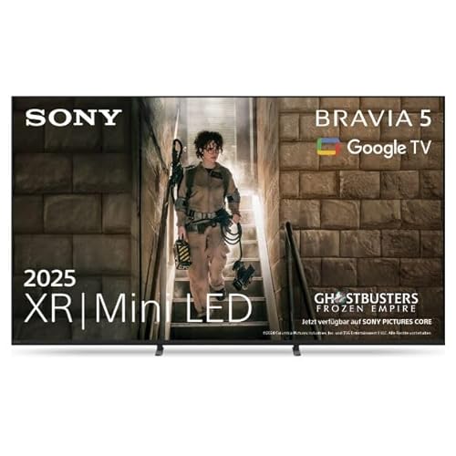 Sony BRAVIA 5 XR Mini-LED 65 Zoll Fernseher (K65XR52), AI XR-Prozessor, akustisches Multi-Audio, Dolby Vision/Atmos, IMAX Enhanced, Google TV (2025), Google Cast, Apple AirPlay 2, Game Menu, Smart TV von Sony