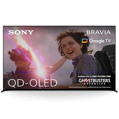 Sony BRAVIA XR, XR-55A95L, 55 Zoll Fernseher, QD-OLED, 4K HDR 120Hz, Google TV, Smart TV, Works with Alexa, mit exklusiven PS5-Features, HDMI 2.1, Gaming-Menü mit ALLM + VRR, 24 + 12M Garantie von Sony