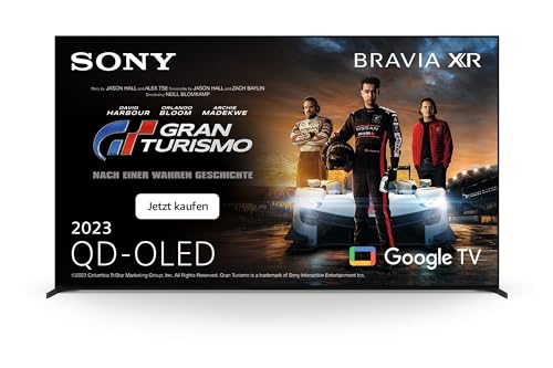 Sony BRAVIA XR, XR-65A95L, 65 Zoll Fernseher, QD-OLED, 4K HDR 120Hz, Google TV, Smart TV, Works with Alexa, mit exklusiven PS5-Features, HDMI 2.1, Gaming-Menü mit ALLM + VRR, 24 + 12M Garantie von Sony