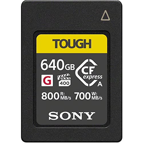 Sony Compact Flash Express Speicherkarte mit 640GB, Schreiben mit 700 MB/s, Tough-Serie - Robust & IP57, CF Express Typ A, CEA-G640T von Sony
