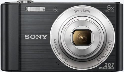 Sony DSC-W810 Digitalkamera (20,1 Megapixel, 6x optischer Zoom (12x digital), 6,8 cm (2,7 Zoll) LC-Display, 26mm Weitwinkelobjektiv, SteadyShot) schwarz von Sony