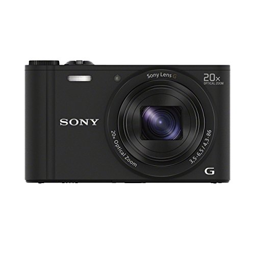Sony DSCWX350 Digitale Kompaktkamera mit WLAN und NFC (18,2 MP, 20x optischer Zoom) - Schwarz (Renewed) von Sony