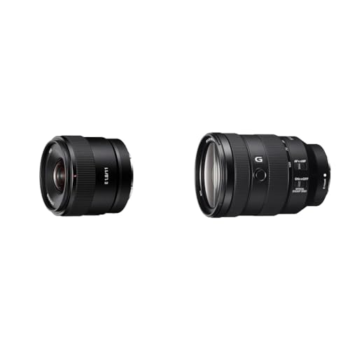 Sony E 11 mm F1.8 | APS-C-Weitwinkel-Objektiv mit Festbrennweite (SEL11F18) & FE 24-105mm f/4 G OSS | Vollformat, Standardzoomobjektiv (SEL24105G) von Sony