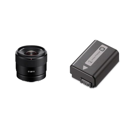 Sony E 11 mm F1.8 | APS-C-Weitwinkel-Objektiv mit Festbrennweite (SEL11F18) & NP-FW50 W-Serie Lithium Akku passend für Alpha und NEX Kameras (A7RM2 von Sony