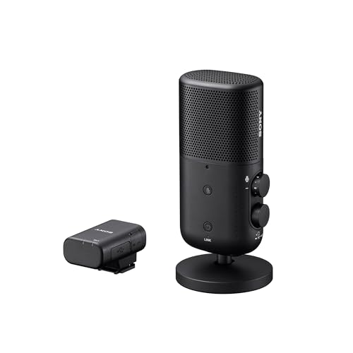Sony ECM-S1 | kabelloses Standmikrofon ECM-S1 für Podcasts, Streaming und Meetings von Sony