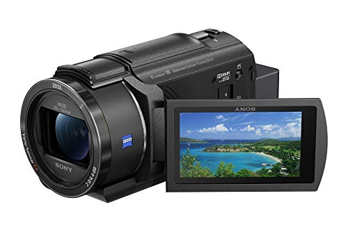 Sony FDR-AX43 4K Camcorder (Exmor R CMOS Sensor, Vario Sonnar T* Zeiss Optik mit 20fach Opt. Zoom, B.O.SS. Bildstabilisierung und Slow Motion-Funktion) schwarz von Sony