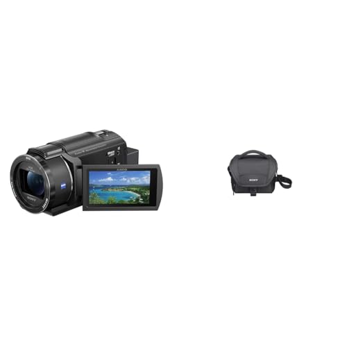 Sony FDR-AX43A 4K Kompakt-Camcorder (Ultra HD (UHD) & LCS-U11B Universal-Kameratasche für Camcorder NFX or SLT schwarz von Sony