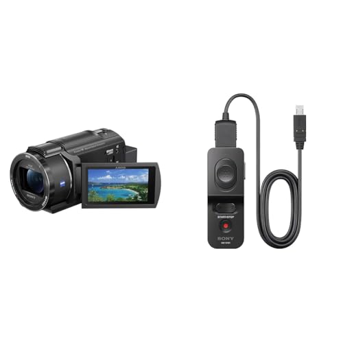 Sony FDR-AX43A 4K Kompakt-Camcorder (Ultra HD (UHD) & RMVPR1.CE7 Multi-Terminal Kabel-Fernbedienung für vibrationfrei Shutter Release von Sony