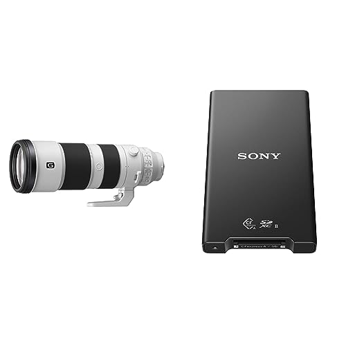 Sony FE 200-600 mm f/5.6-6.3 G OSS | Vollformat, Super-Telezoom-Objektiv (SEL200600G) & MRW-G2 Speicherkarten-Lesegerät CFexpress Typ A/SD (USB-C 3.2 Gen2, 10Gpbs Übertragungsgeschwindigkeit) von Sony