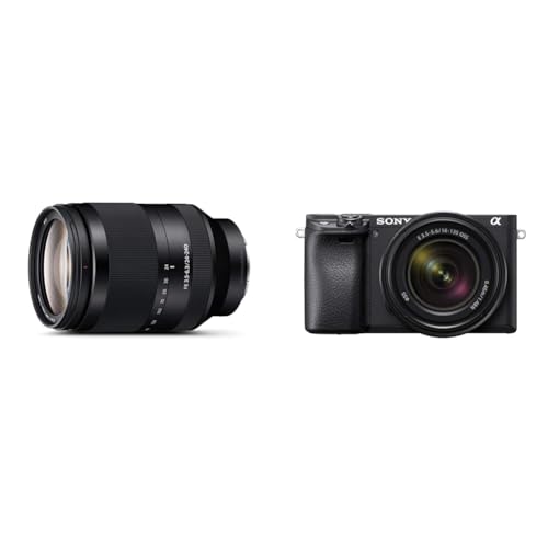 Sony FE 24-240 mm f/3.5-6.3 OSS | Vollformat, Weitwinkel, Zoom Objektiv & Alpha 6400 | APS-C Spiegellose Kamera mit 16-50mm f/3.5-5.6 Power-Zoom-Objektiv von Sony