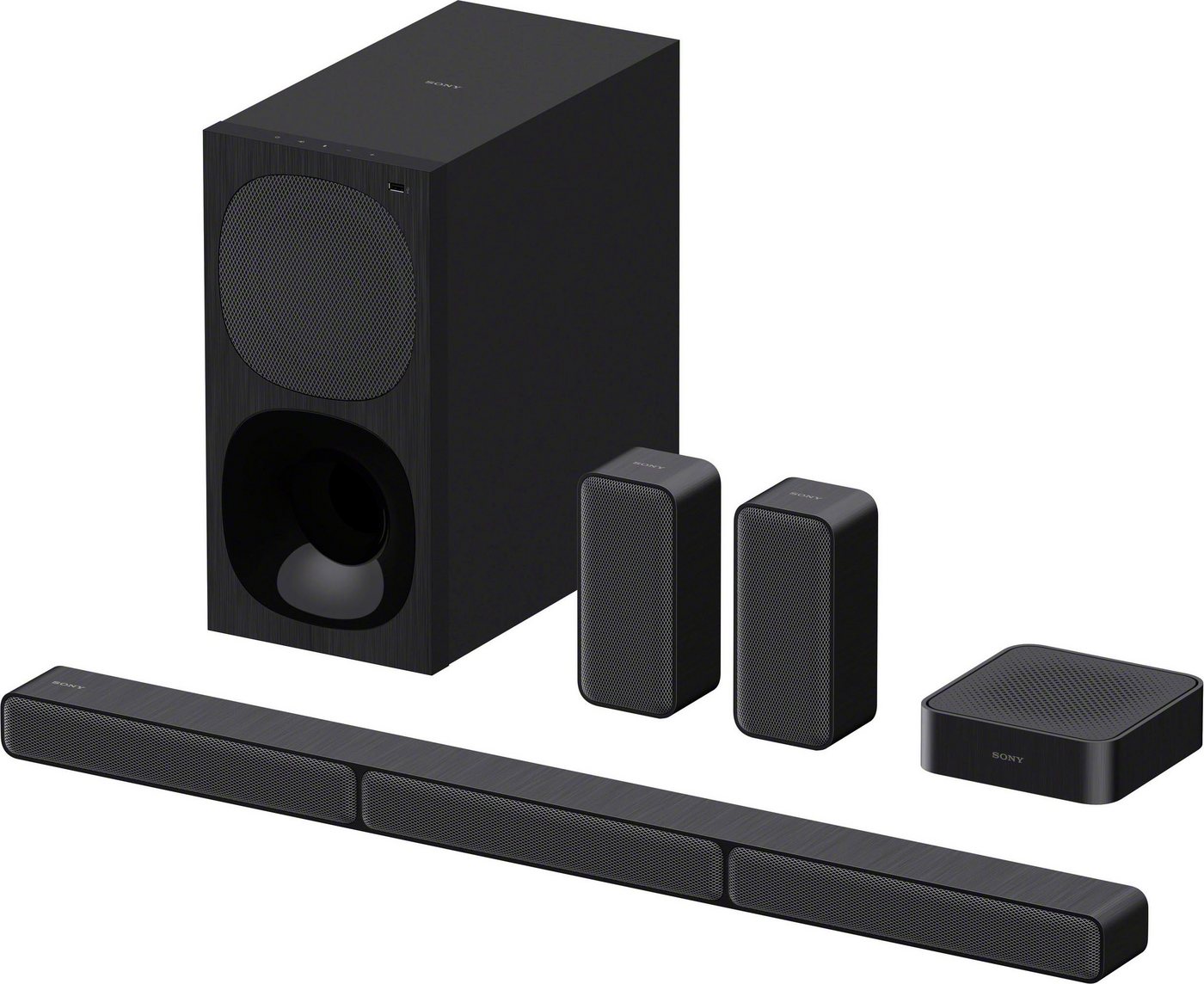 Sony HT-S40R Kanal- Soundbar 5.1 (Bluetooth, 600 W, inkl. kabelgebundenem Subwoofer, kabellosen Rear-Lautsprechern) von Sony