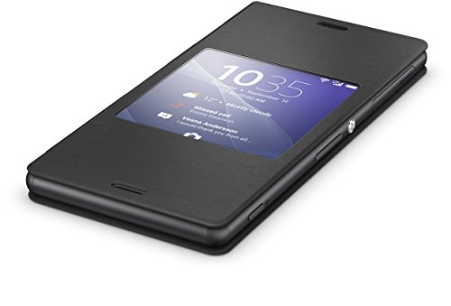 Sony Hülle Case Cover mit Fenster Window Kompatibel mit Xperia Z3 Smartphone - Schwarz von Sony