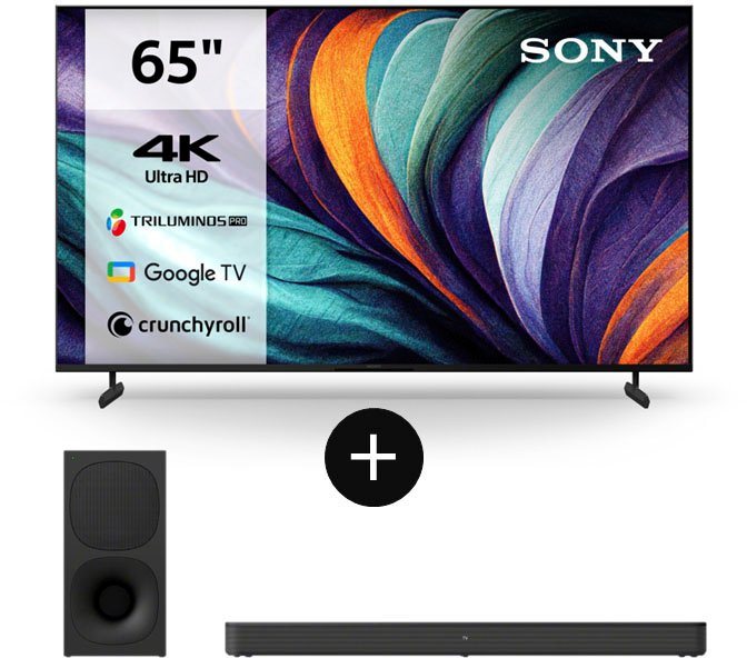 Sony KD65X80L LED-Fernseher (164 cm/65 Zoll, 4K Ultra HD, Google TV, Smart-TV, TV + Soundbar) von Sony