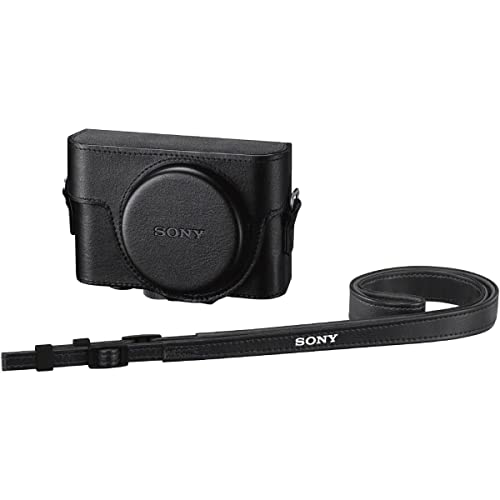 Sony LCJ-RXK Schutzhülle für Kameras der RX100-Serie (Lederoptik, Staub- und Kratzschutz, Kameratasche passend für RX100, RX100M2, RX100M3, RX100M4, RX100M5, RX100M6, RX100M7) schwarz von Sony