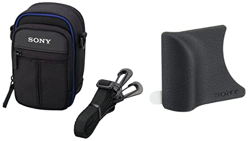 Sony LCS-CSJ Universaltasche für Cyber-Shot W-, T- und N-Serie & AG-R2 Griffbefestigung (geeignet für RX100, RX100II, RX100III, RX100IV, RX100V, RX100VI, RX100VII) schwarz von Sony