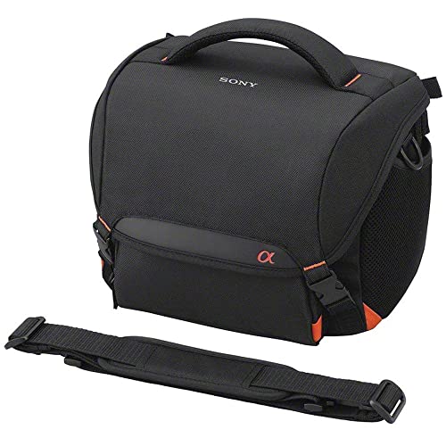 Sony LCSSC8 LCS-SC8 gepolsterte Tasche für DSLR Kamera mit Zusatzobjektiv, Schwarz von Sony