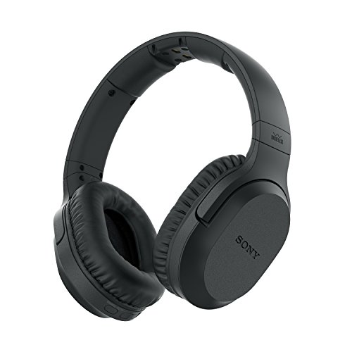 Sony MDR-RF895RK kabellose Kopfhörer (bis zu 100 Meter Reichweite, Geräuschminimierungssystem, 40-mm-Treiber, automatische Frequenzsuche, bis zu 20 Stunden Akkulaufzeit) Schwarz von Sony