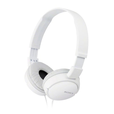 Sony MDR-ZX110AP On Ear Kopfhörer - Headsetfunktion faltbar Weiß von Sony