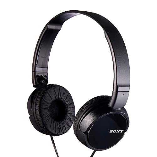 Sony MDRZX110B.AE Leichter Faltbarer On-Ear-Kopfhörer, kompatibel mit Smartphones, Tablets, Laptops und MP3-Geräten, Schwarz von Sony