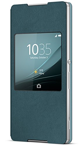 Sony Mobile Flip Folio Hülle Smart Style Window Case Cover mit Fenster für Sony Xperia Z3+ - Blau von Sony