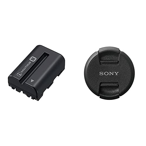 Sony NPFM500H.CE Info Lithium-Ionen Akku für M-Serie Kamera & ALC-F 55 S vordere Objektivkappe (55 mm) von Sony