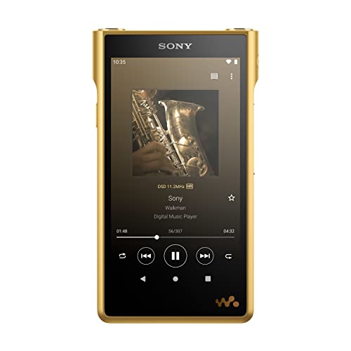 Sony NWWM1ZM2 digitaler Signature Series Walkman Musikplayer (High-Resolution Audio, Android 11, Touchscreen, Bluetooth, Wi-Fi), Gold von Sony
