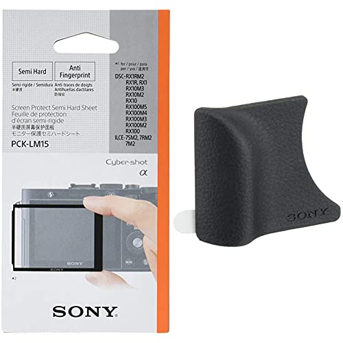 Sony Robuste LCD-Schutzabdeckung für DSC-RX1/DSC-RX100 & AG-R2 Griffbefestigung (schwarz, Polykarbonat, 1 Stück) von Sony