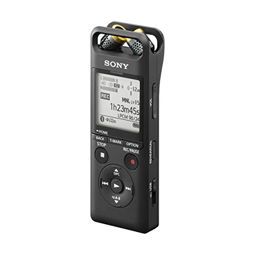 Sony PCM-A10 Hochauflösender Audio-Recorder mit 16 GB Speicher, integriertem Stereo-Mikrofon und FLAC-Audiowiedergabe-Unterstützung (schwarz) von Sony