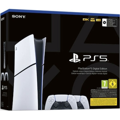 Sony PlayStation 5 Slim | Digital Edition | inkl. 2. Controller | 1000 GB von Sony