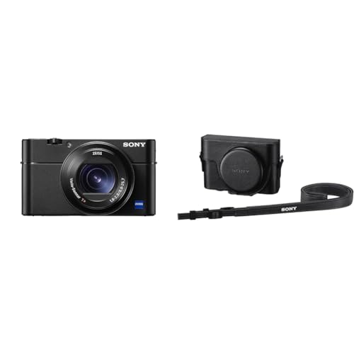 Sony RX100 V | Premium-Kompaktkamera & LCJ-RXK Schutzhülle für Kameras der RX100-Serie schwarz von Sony