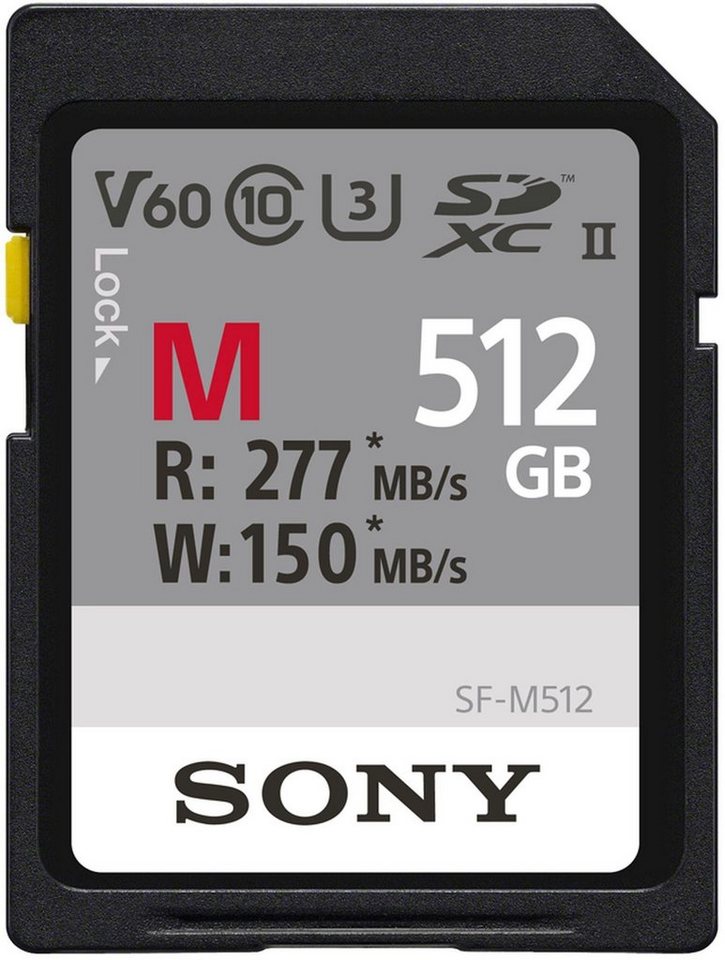 Sony SDXC-Karte 512GB Cl10 UHS-II U3 V60 Speicherkarte von Sony