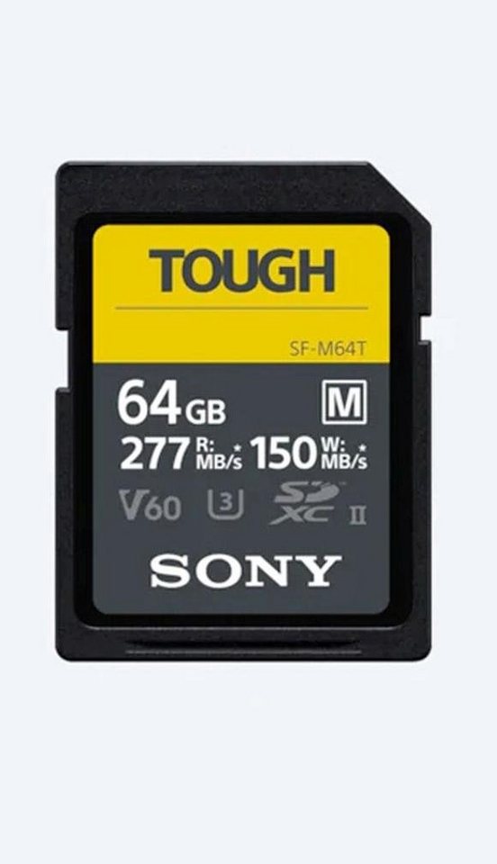Sony SDXC-Karte 64 GB Cl10 UHS-II U3 V60 TOUGH Speicherkarte von Sony