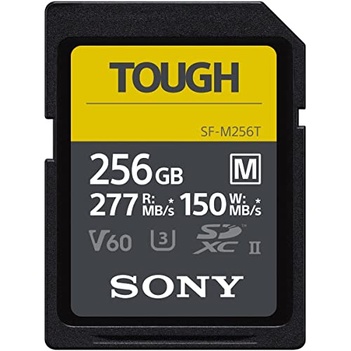 Sony SDXC UHS-II Speicherkarte mit 256GB, Schreiben mit 277 MB/s, 4k Video, Tough-Serie - Robust & IP68, SFM256T von Sony