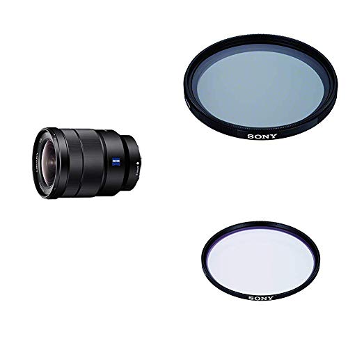 Sony SEL-1635Z Zeiss Weitwinkel-Zoom-Objektiv (16-35 mm, F4, OSS, Vollformat) schwarz + VF-72CPAM2 Mehrfach beschichteter Schutzfilter + VF-72MPAM Carl Zeiss T* MC-Schutzfilter von Sony