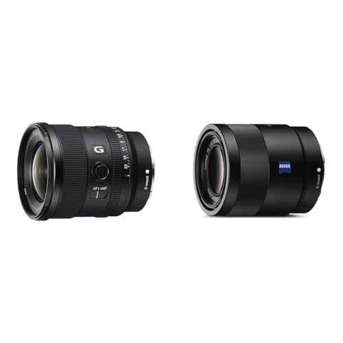 Sony SEL-20F18G Vollformat E-Mount Objektiv (FE 20mm F1.8, Ultraweitwinkel, leicht), schwarz & SEL-55F18Z Zeiss Standard Objektiv von Sony